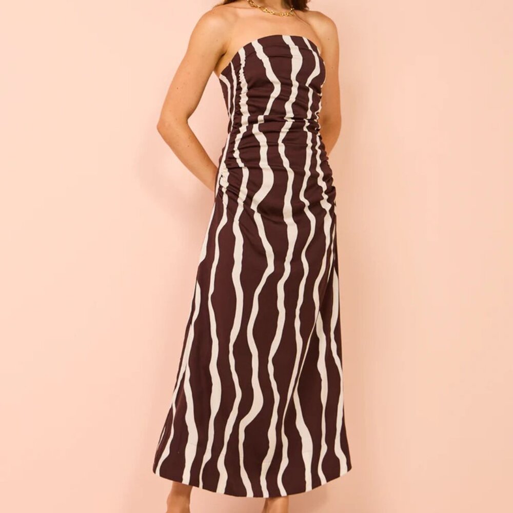 Faithfull the Brand Sicilia midi Dress in La Tuza Print, size Medium